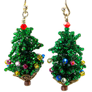 Christmas Tree Earring Bead Weaving Kit