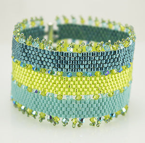 Cubes & Triangles Peyote Beadweaving Bracelet Kit - Beads Gone Wild