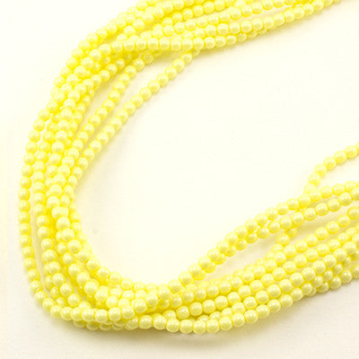 3mm Czech Pearl Pastel Yellow 150 pcs - Beads Gone Wild
