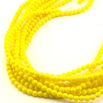 3mm Czech Pearl Yellow Squash 150 pcs - Beads Gone Wild