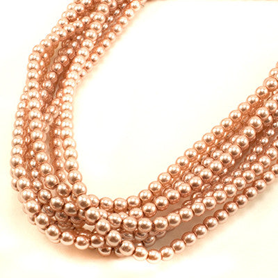 3mm Czech Pearl Antique Pink 150 pcs - Beads Gone Wild
