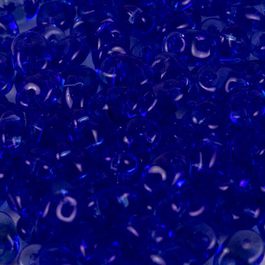 Super Duo Sapphire 2.5x5mm - Beads Gone Wild
