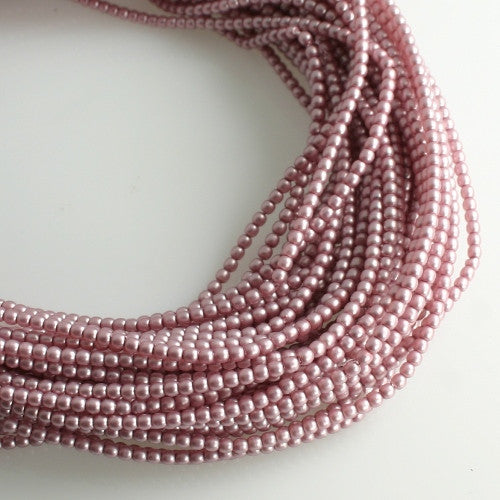 2mm Czech Pearl Antique Pink Satin 150 pcs - Beads Gone Wild
