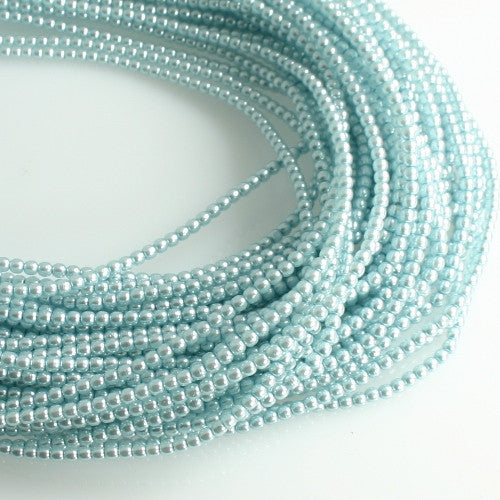 2mm Czech Pearl Baby Blue 150 pcs - Beads Gone Wild
