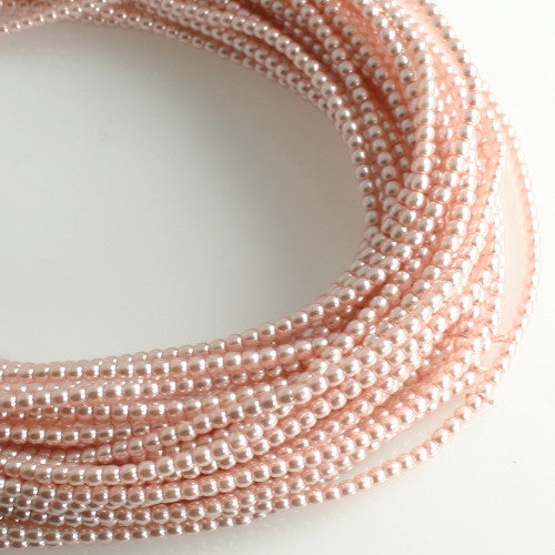 2mm Czech Pearl Soft Pink 150 pcs - Beads Gone Wild
