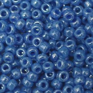 Miyuki Delica Beads, Opaque Denim Blue Luster