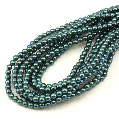 3mm Czech Pearl Emerald 150 pcs - Beads Gone Wild
