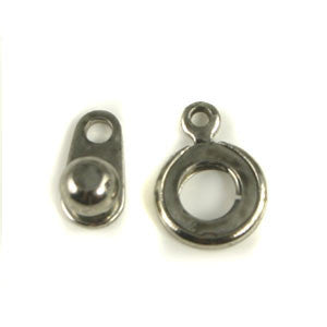 Base Metal Ball & Socket Clasp 8mm Pewter Color 2/sets - Beads Gone Wild
