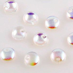 Lentil Beads 6mm Crystal AB 50pcs - Beads Gone Wild
