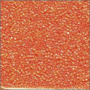 10/o Delica DBM 0161 Opaque Orange AB - Beads Gone Wild
