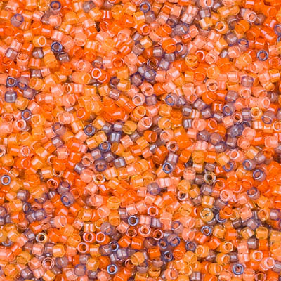 11/o Delica DB 2062 Orange Sands Mix