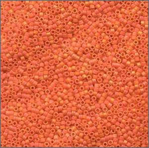 10/o Delica DBM 0872 Matte Opaque Orange AB - Beads Gone Wild
