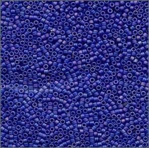 10/o Delica DBM 0880 Matte Opaque Dark Blue AB - Beads Gone Wild
