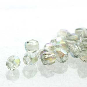 2mm Fire Polish Crystal Blue Rainbow 150 beads - Beads Gone Wild
