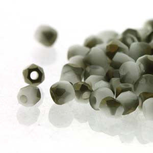 2mm Fire Polish Chalk White Valentinite Matted 150 beads - Beads Gone Wild
