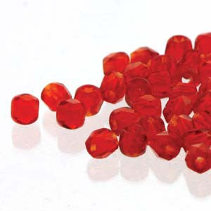 2mm Fire Polish Siam 150 beads - Beads Gone Wild
