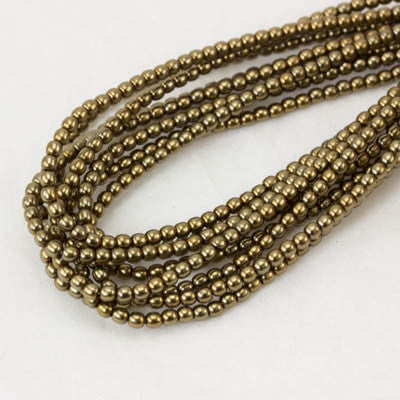 2mm Czech Pearl Brass 150 pcs - Beads Gone Wild
