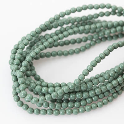 3mm Czech Pearl Hartford Green 150 pcs - Beads Gone Wild
