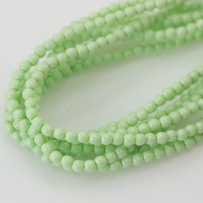 3mm Czech Pearl Lt. Spring Green 150 pcs - Beads Gone Wild
