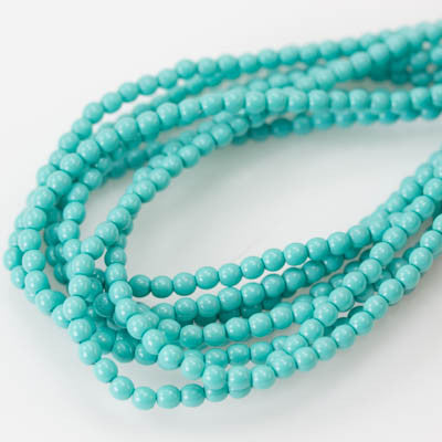 3mm Czech Pearl Turquoise Blue Green 150 pcs - Beads Gone Wild
