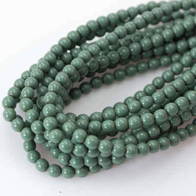 4mm Czech Pearl Hartford Green 120 pcs - Beads Gone Wild
