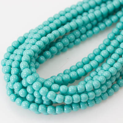 4mm Czech Pearl Turquoise Blue 120 pcs - Beads Gone Wild
