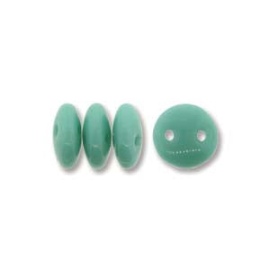 Lentil 6mm 2 holes TURQUOISE 50pcs - Beads Gone Wild
