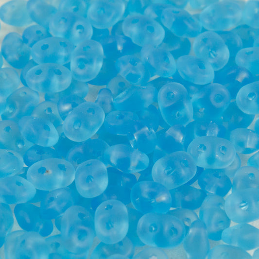 Super Duo Aqua Matte 2.5x5mm - Beads Gone Wild
