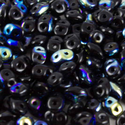 Super Duo Jet / AB 2.5x5mm - Beads Gone Wild
