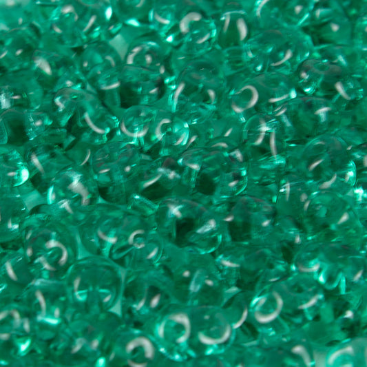 Super Duo Emerald 2.5x5mm - Beads Gone Wild
