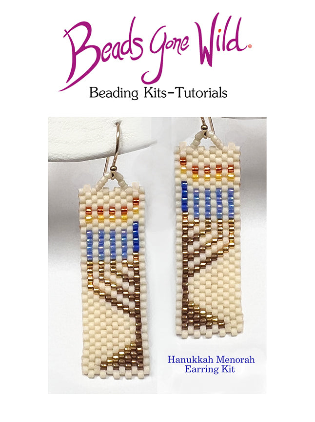 Hanukkah Menorah Beaded Earring Kit