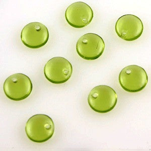 Lentil Beads 6mm Olivine 50pcs - Beads Gone Wild
