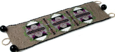 Odd Count Peyote Bracelet Design P129 by Eileen Spitz - Beads Gone Wild
