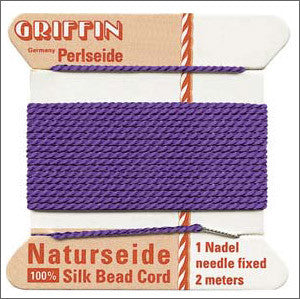 Griffin Silk Cord with needle Size 10 Amethyst - Beads Gone Wild
