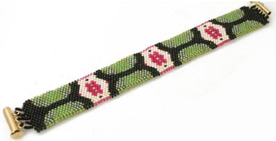 Odd Count Peyote Bracelet Instructions P904 by Eileen Spitz - Beads Gone Wild
