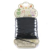 Amiet Polyester Black 22yards (20m) .5mm - Beads Gone Wild
