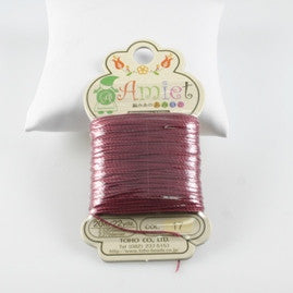 Amiet Polyester Burgundy 22yards (20m) .5mm - Beads Gone Wild
