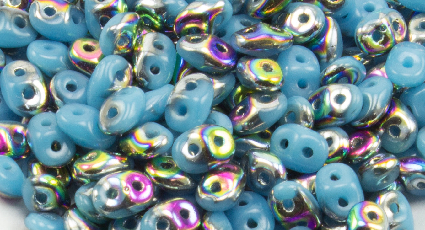 Super Duo Opaque B. Blue Vitral 2.5x5mm - Beads Gone Wild
