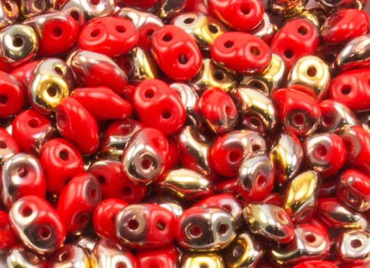 Super Duo Opaque - Red Apollo 2.5x5mm - Beads Gone Wild
