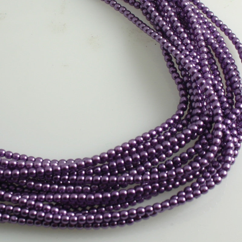 2mm Czech Pearl Deep Lilac 150 pcs - Beads Gone Wild
