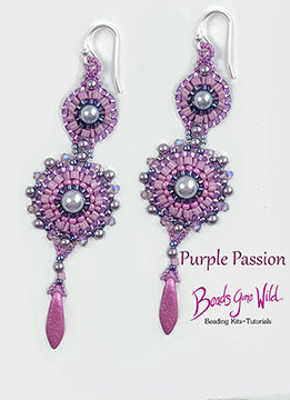 Triangleathon Beaded Earring Kit Mauve