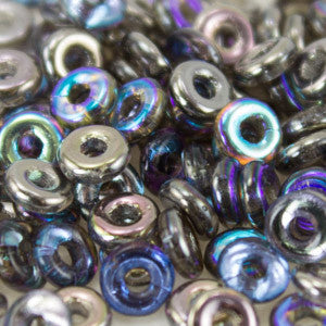 Crystal Graphite Rainbow  2x4mm - Beads Gone Wild
